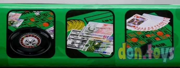 Настольная игра Казино, рулетка, 5 игр в наборе: рулетка, покер, блэк-джек, крэпс, покер на костях, фото 4