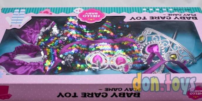 Игровой набор Принцессы: сумочка, тапочки с пайетками и украшениями, арт. LF39-1, фото 4