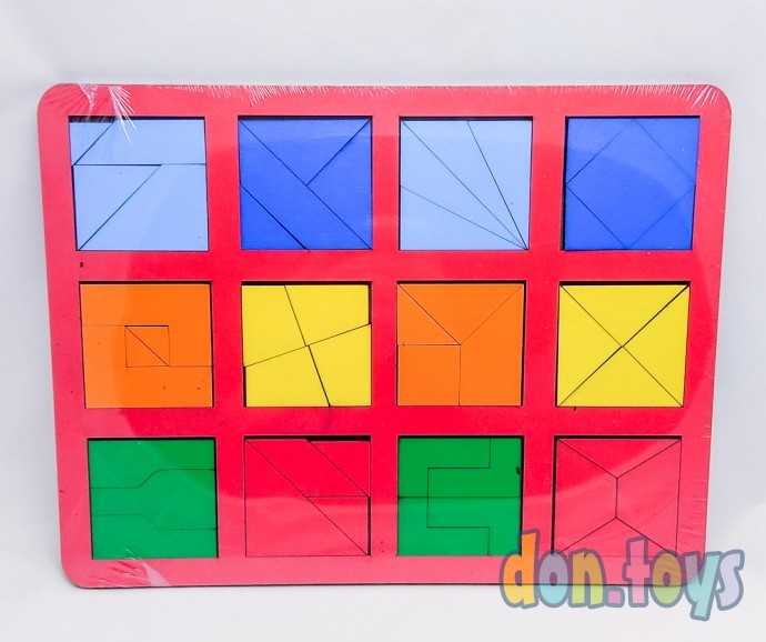 Деревянная игра Сложи квадрат Б.П. Никитин, 2 уровень, арт. 20903, фото 1