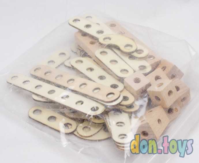 Деревянный конструктор Техник на шурупах, фото 4