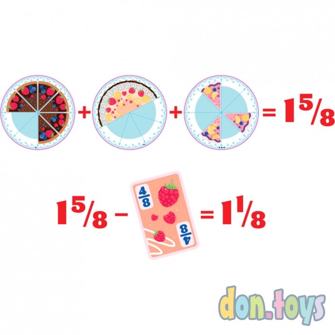 Настольная игра Торт по тарелочкам! Учим дроби на тортиках, арт. 04914, фото 2