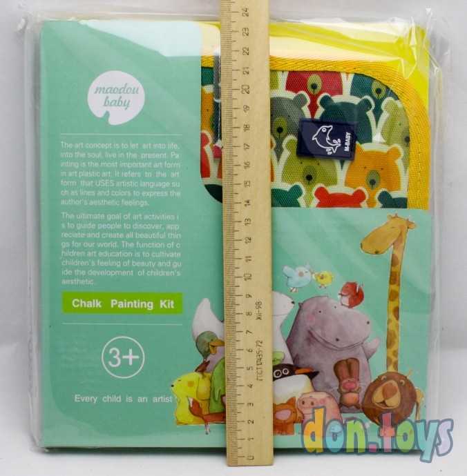 Книжка-коврик для рисования водными мелками 10 мелков, фото 3