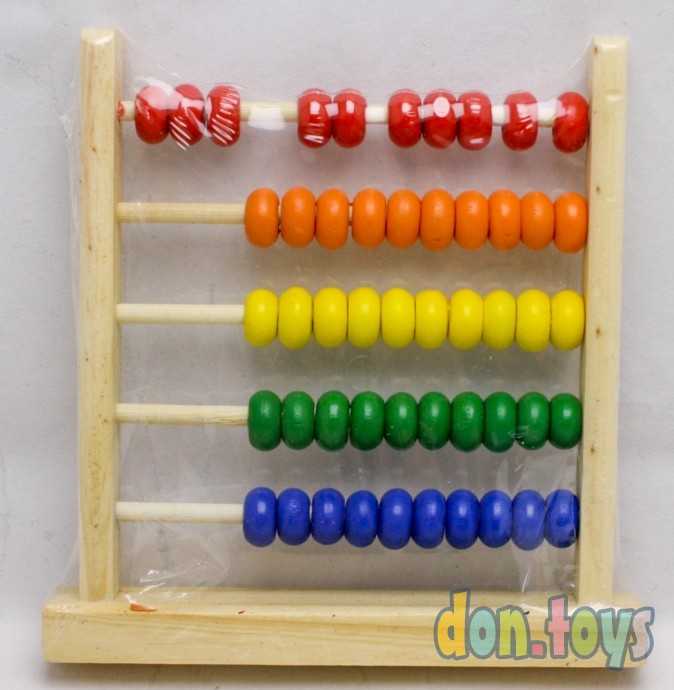 Деревянная игрушка Счеты, фото 5