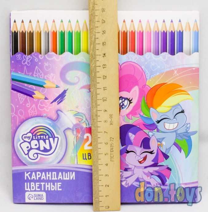 Карандаши 24 цвета "Пинки Пай" заточенные, шестигранные, My Little Pony, арт. 5276458 (лицензия), фото 3