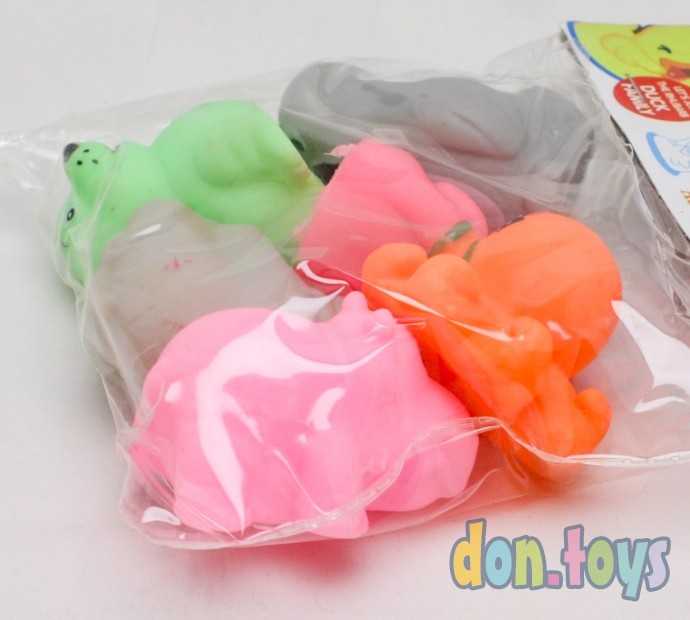 Набор резиновых животных пищалка, 6шт., арт. 666, фото 4