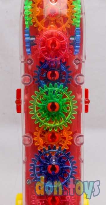 Самолет прозрачный с шестеренками, свет, звук, арт. KH332-5, фото 8