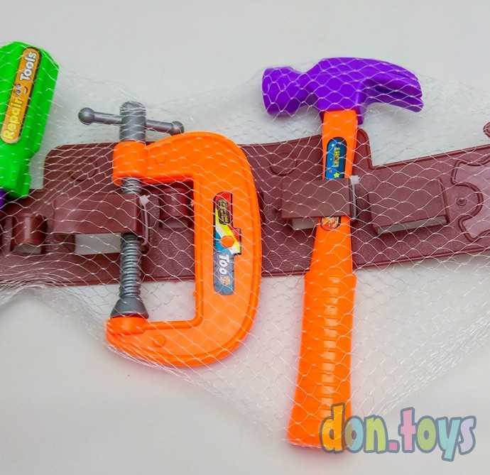 Набор инструментов Строитель с поясом и каской,, фото 3