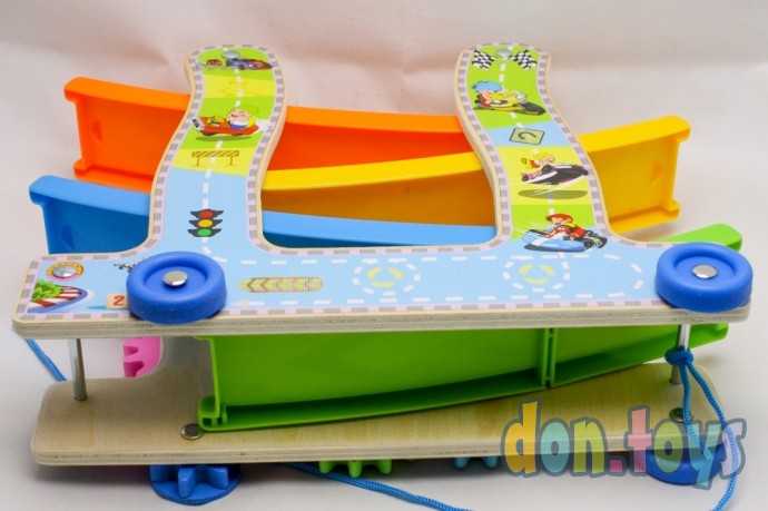 Автотрек 3в1 «Каталка + крутилка + автотрек», арт. 5374999, фото 11