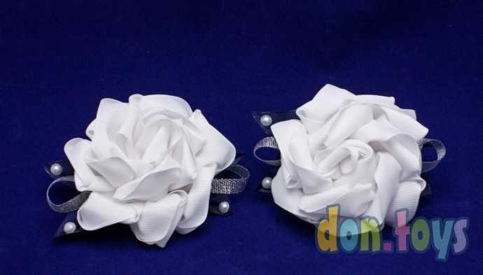 Резинки для волос Большие белые цветы, 2 шт., фото 1