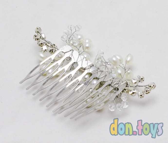 Гребень для волос с бусинами и стразами, фото 2