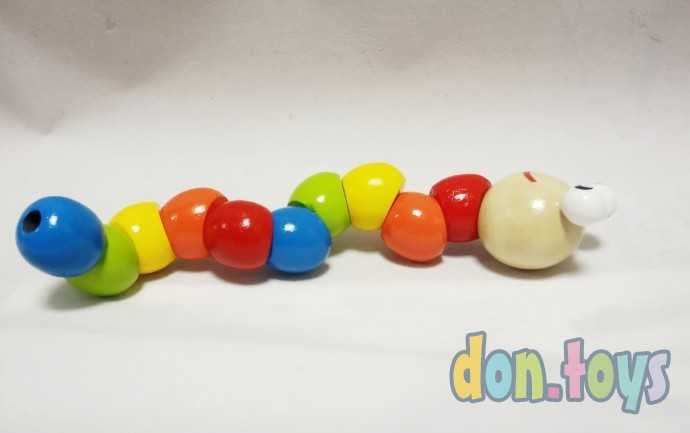 Деревянная игрушка Гусеница, фото 3