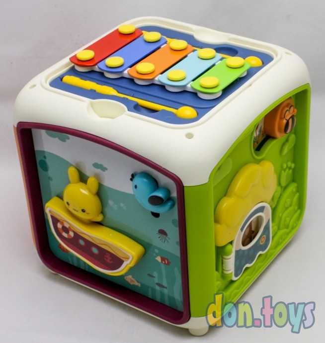 Развивающий куб с сортером и лабиринтом, фото 1