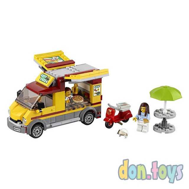 Конструктор Bela арт.10648 Urban (аналог Lego City 60150) "Фургон-пиццерия", 261 деталей, фото 5