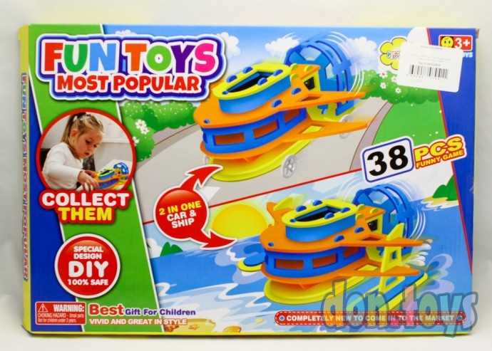 Набор для конструирования «корабль-машина», 38 деталей., фото 1