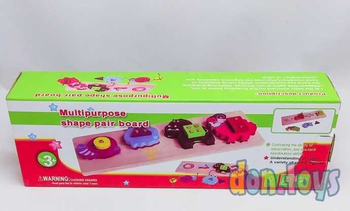 Логическая пирамидка сортер со шнуровкой Зверята, арт. 92-55, фото 4