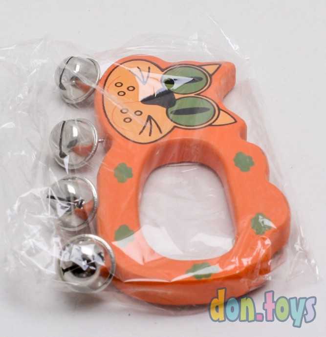 Игрушка музыкальная погремушка деревянная «Весёлый зоопарк», арт. 860408, фото 3