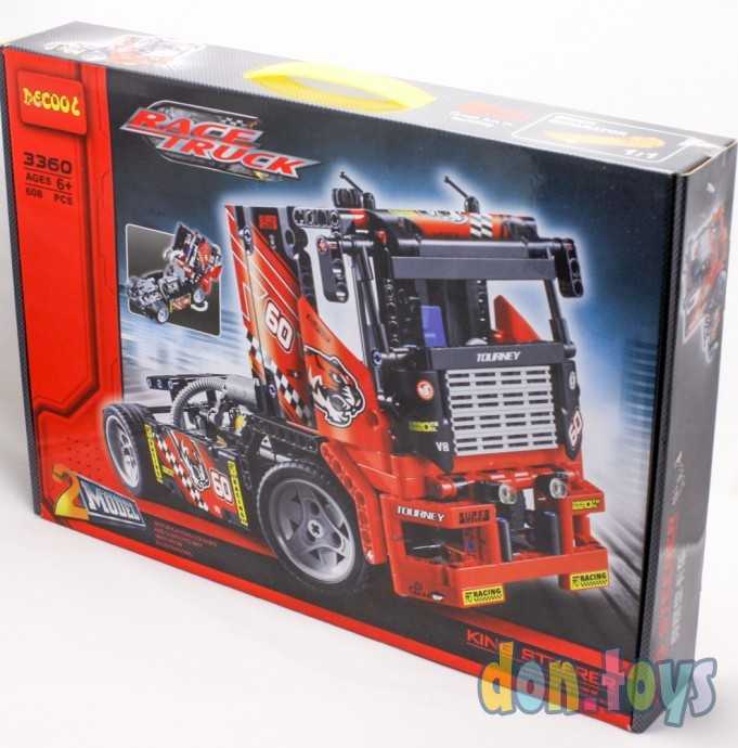 Конструктор 3360 (аналог Lego Technic 42041) "Гоночный грузовик" 608 дет ., фото 6