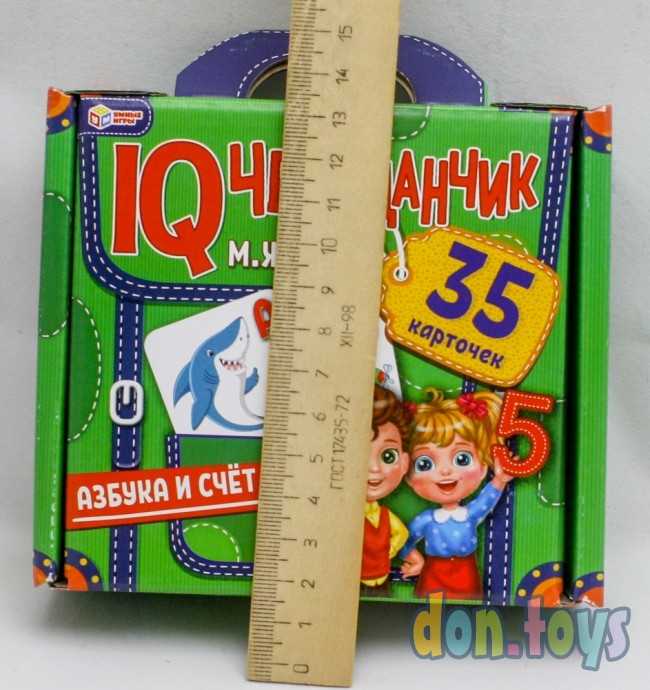 АЗБУКА И СЧЁТ. М.Жукова. IQ чемоданчик. 35 карточек в чемоданчике. Умные игры, фото 3
