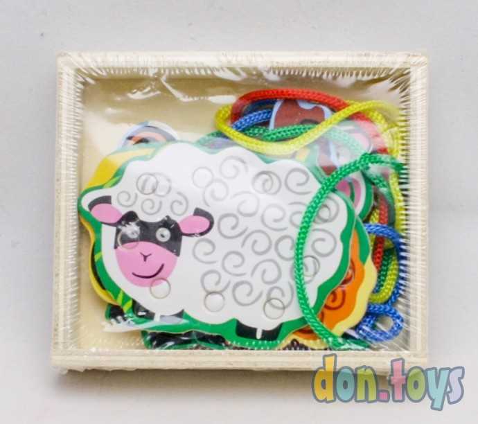 Шнуровка в коробке "Весёлые зверята", 4 шт., арт. 2529786, фото 1