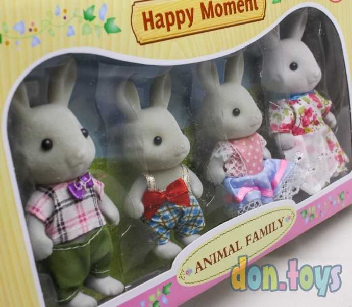 Набор фигурок Счастливая семья: Зайчики, AnimalFamily, 4 шт., фото 5
