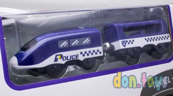 Железная дорога Полиция, 92 детали, 4 машинки, арт. AU6882AB, фото 5