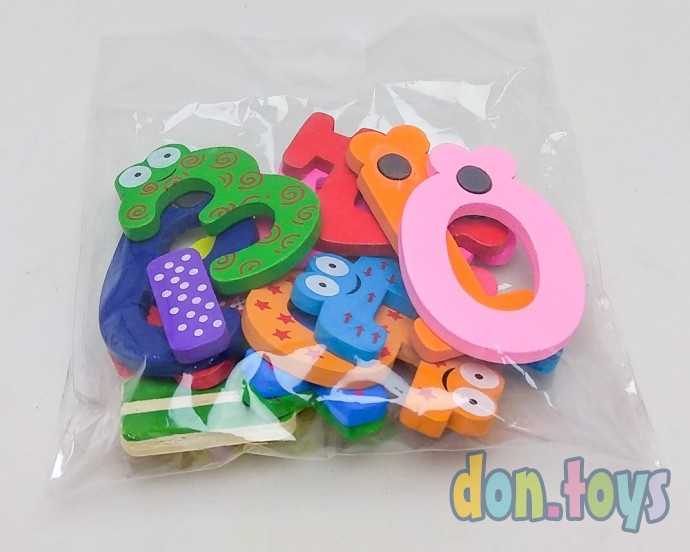 Набор магнитов обучающих деревянные цифры+арифмитические знаки, арт. M6367, фото 4