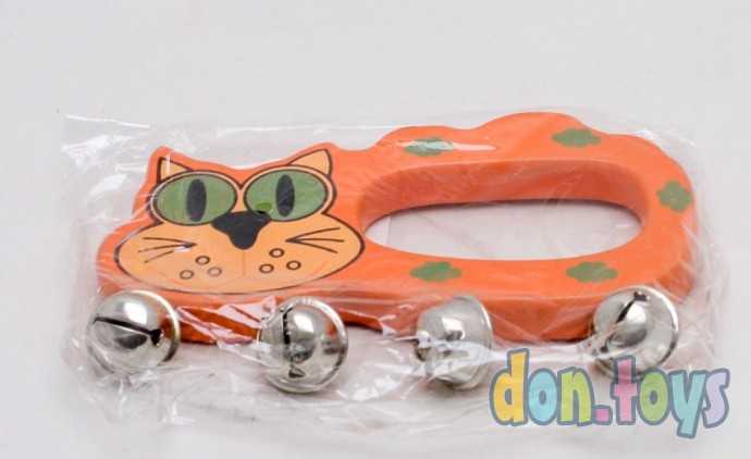 Игрушка музыкальная погремушка деревянная «Весёлый зоопарк», арт. 860408, фото 2