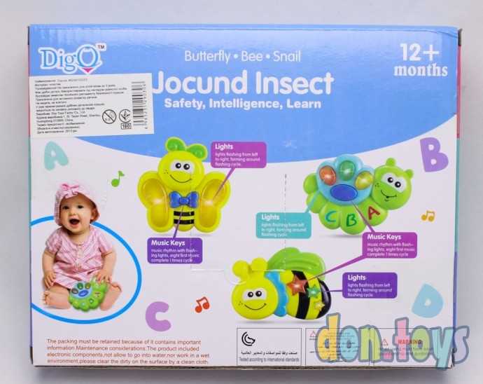 Музыкальная игрушка Гусеничка, проигрывает колыбельные, подсветка, арт. WD 3621, фото 4