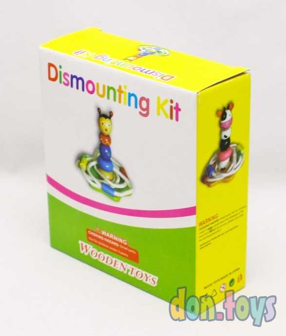 Деревянная головоломка Кольцеброс со шнурками, арт. 5312, фото 5