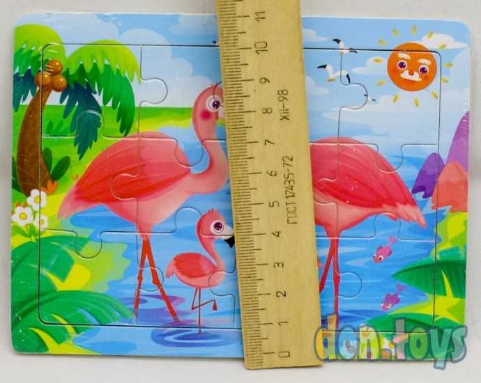Деревянная пазл-рамка "ФЛАМИНГО" (12эл.), арт.AN02615, фото 2