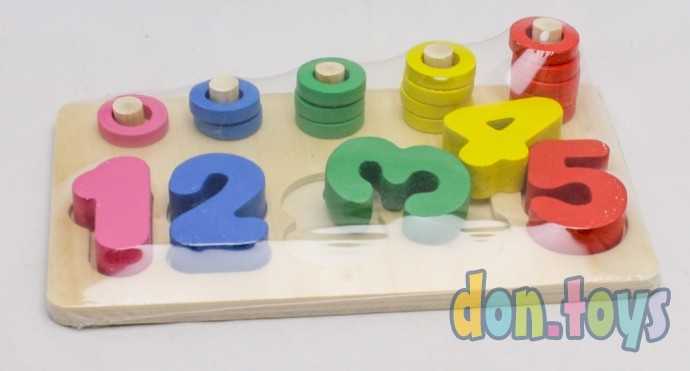 Деревянная пирамидка-сортер Считалочка, арт. 92-29, фото 6
