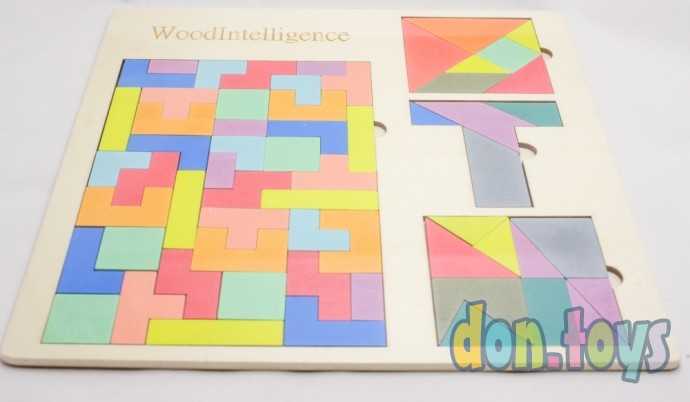 Деревянная логическая Головоломка 4 в 1, арт. ZK-2, фото 3
