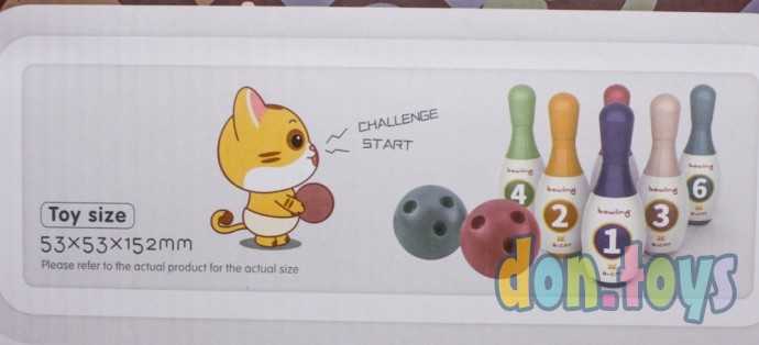 Боулинг «Котята», 6 кеглей 15х5 см, 2 мяча d=8см, арт. 7532897, фото 6