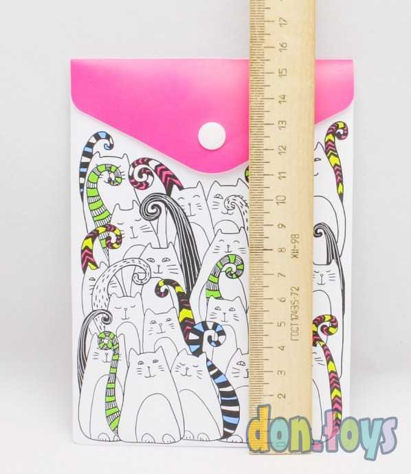 Папка для документов на кнопке "Коты", 15,8х11,4 см, арт. 46751, фото 2