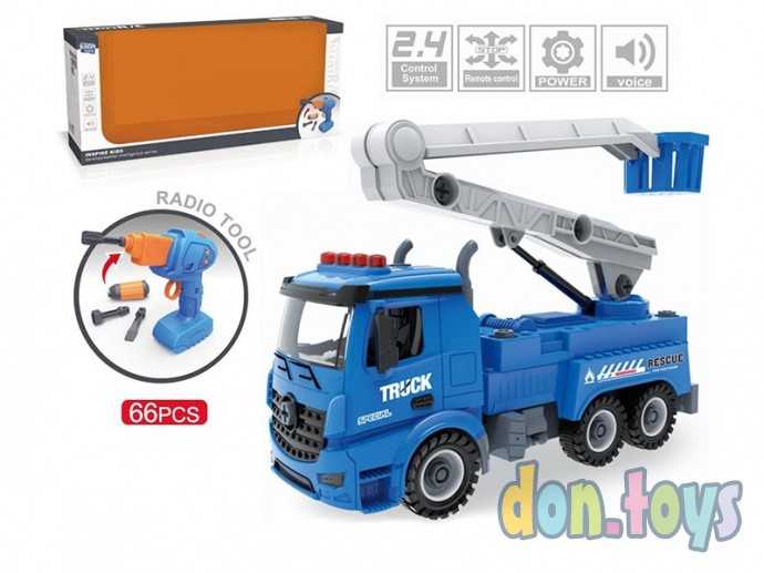 Машина р/у Вышка контруктор Пульт-шуруповерт, звук, арт. BS-R6, фото 2