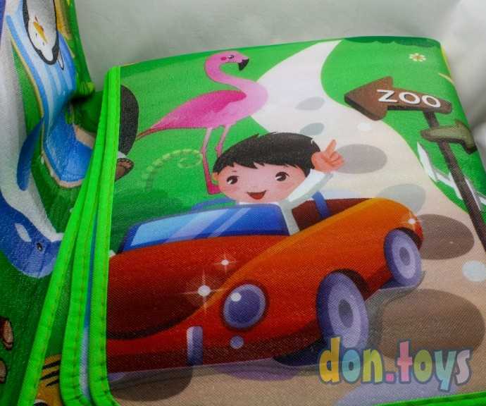 Детский двухсторонний развивающий термо-коврик в сумке, размер 150x180 см, фото 8