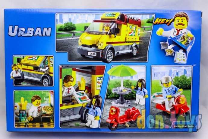 Конструктор Bela арт.10648 Urban (аналог Lego City 60150) "Фургон-пиццерия", 261 деталей, фото 10