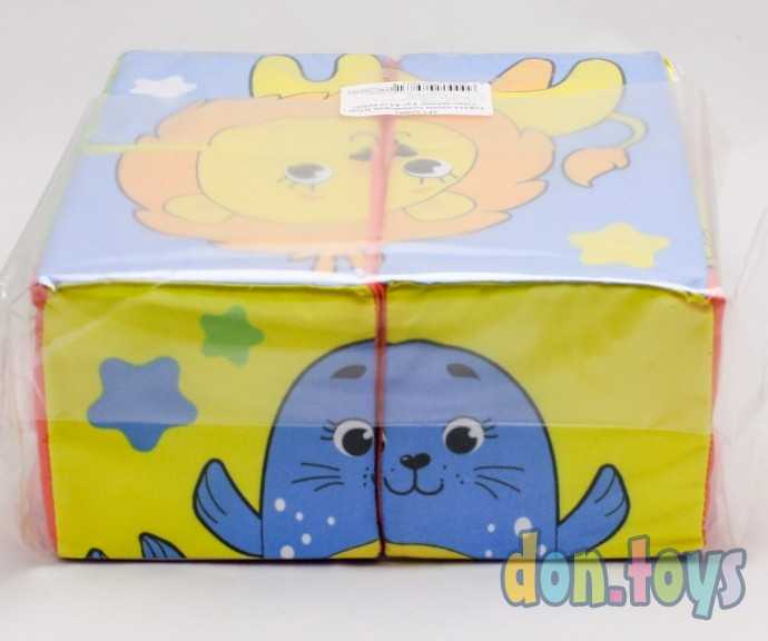 Игрушка мягконабивная кубики Собери картинку, 4 шт., 8х8 см, арт. 20144 (4208983), фото 4