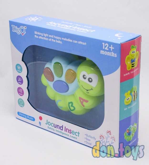 Музыкальная игрушка Гусеничка, проигрывает колыбельные, подсветка, арт. WD 3621, фото 3