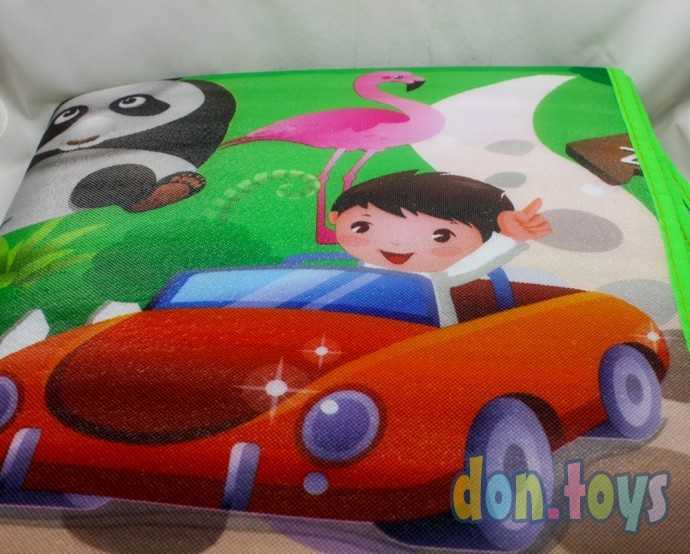 Детский двухсторонний развивающий термо-коврик в сумке, размер 150x180 см, фото 5