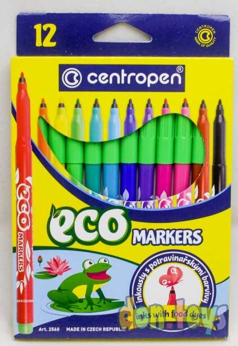 Фломастеры 12 цветов Centropen 2560 EKO, 2.0 мм пищевые чернила, , арт. 2468413, фото 1