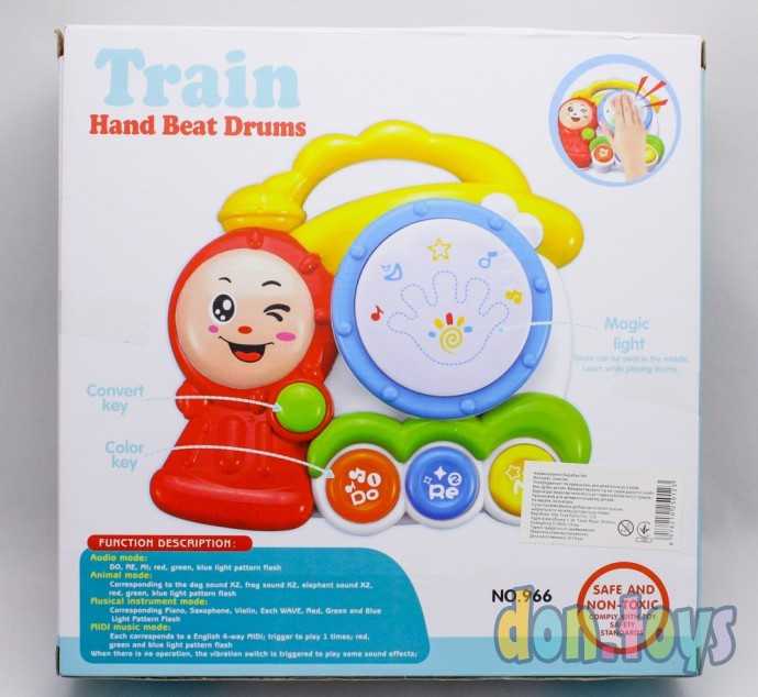 Музыкальный барабан "Паровозик" подсветка, арт. 966, фото 6