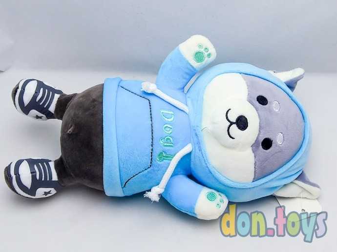 Мягкая игрушка Собачка в толстовке с капюшоном, голубой, фото 5