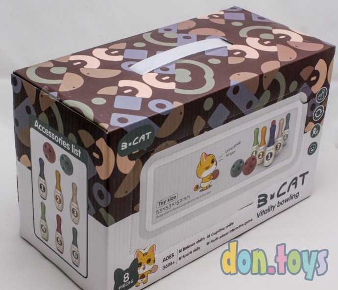 Боулинг «Котята», 6 кеглей 15х5 см, 2 мяча d=8см, арт. 7532897, фото 5