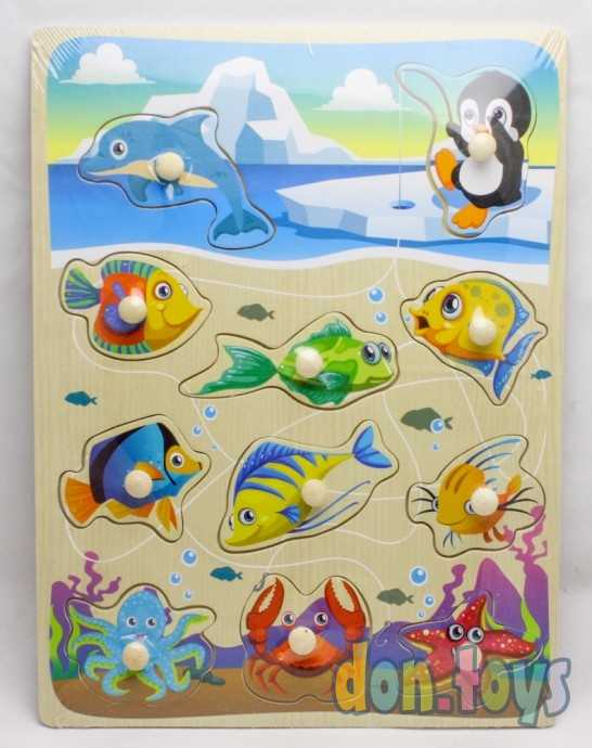 Деревянная рамка-вкладыш "Морские животные", фото 1