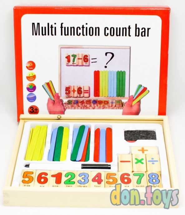 Набор первоклассника деревянный: палочки, цифры, досточка, маркер для рисования, фото 1