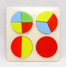 ​Деревянная рамка вкладыш Геометрические фигуры, 15Х15 с, арт. AR-10446