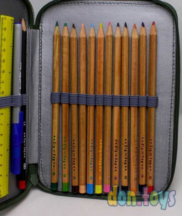 Пенал на молнии с наполнением клетка, фото 5