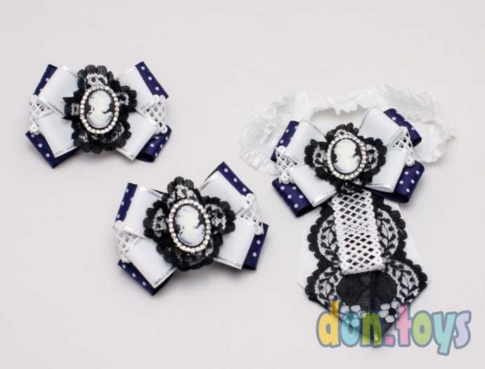 Школьный набор Ученица: 2 резинки для волос, галстук, фото 1