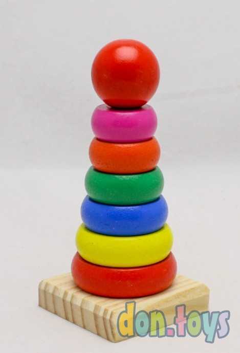 Деревянная пирамидка Семицветик, арт. 1030028, фото 7